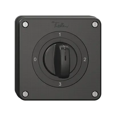 Interruttore rotativo NUP NEVO, 5/1L, con manopola, KS, 0-1-2-3, nero 