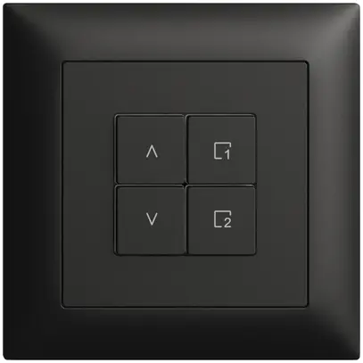 Stazione secondaria INC 1K/4T per interruttore tapparelle scena Edue Wiser nero 