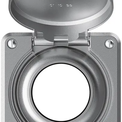 Parte superiore robusto per presa IP55 con guarnizione tonda alluminio 