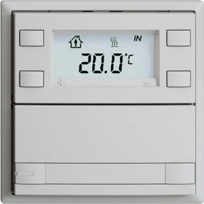 Pulsante RTH INC KNX 1×EDIZIOdue F grigio chiaro, con carta+LED RGB 