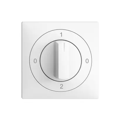 Kit frontal EDIZIOdue 0-1-0-2 60×60mm blanc pour interrupteur rotatif 