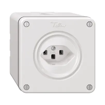 Presa NAPU NEVO, 1×T23, bianco 