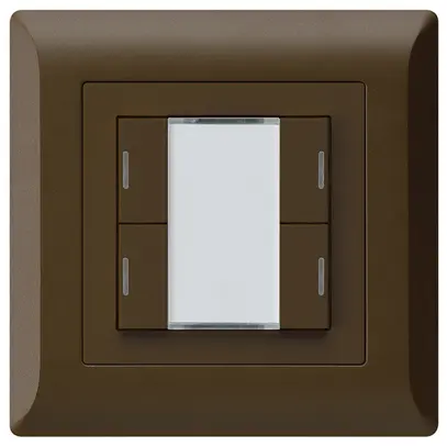 Poussoir ENC kallysto.line KNX 4×LED RGB s/e-link brun 