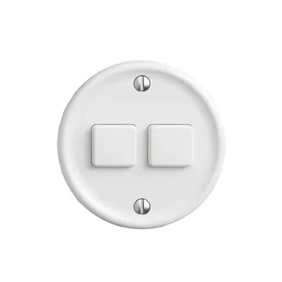 Kit recouvrement pour interrupteur 2c/2t Sdue Wiser blanc 