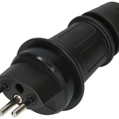 Fiche type 13 MH TH55 rond 10A 230V 3P noir 
