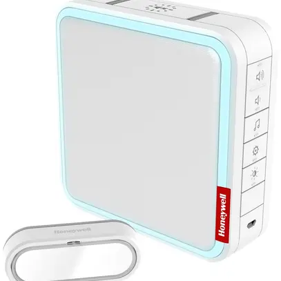 Carillon RF Honeywell DC917SL 200m avec bouton de sonnette, MP3, anneau lumineux 