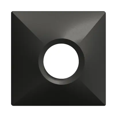 Capot frontal ang. EDIZIOdue noir pour détecteur de mouv.PIRI 360° 