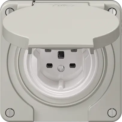 Presa NEVO N.CO, 1×T25, IP21, grigio chiaro 