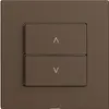 Comando per interruttore tapparelle 1c/2t Edue Wiser coffee 