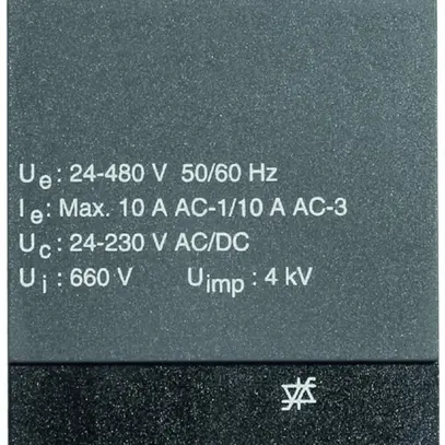 Contact semi-conducteur ComatReleco 10A/24…480VAC 3 phases(AC-1, AC-3) 24…230VAC 