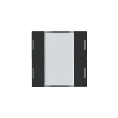 Kit frontale Hager kallysto 4×KNX LED systemlink/easylink nero 