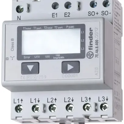 REG-Energiezähler Finder 3×65A direkt MID-Zulassung 