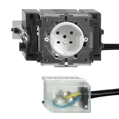 Prise INC FH T15 blanc 49…69mm pour câble plat Ecobus p 