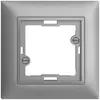 Kit frontale EDIZIOdue silver 88×88mm per lampada spia piatta 