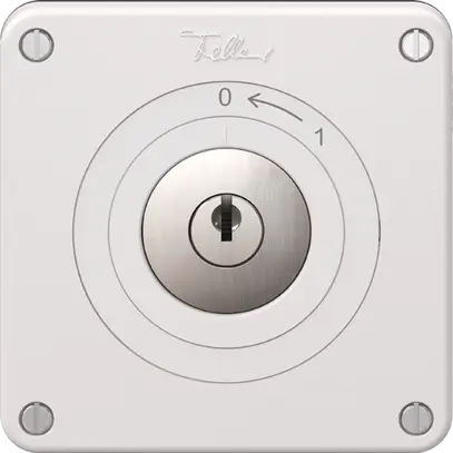 Contatto rotativo NEVO, con serratura&2 chiavi, KS, 0 <- 1, bianco 