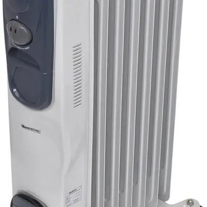 Radiateur OFR 7A, 1.5kW 230V 4.5kg 20×65×25cm blanc/gris 