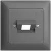 Kit frontale EDIZIOdue grigio scuro 88×88mm 1×RJ45 