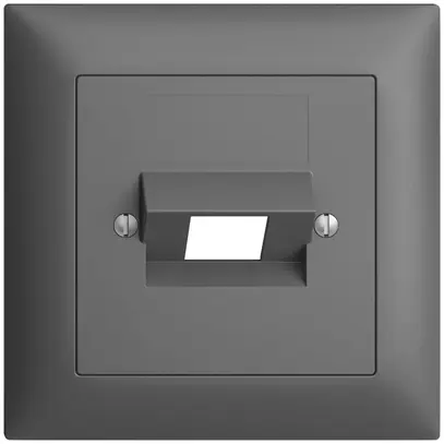 Kit frontale EDIZIOdue grigio scuro 88×88mm 1×RJ45 