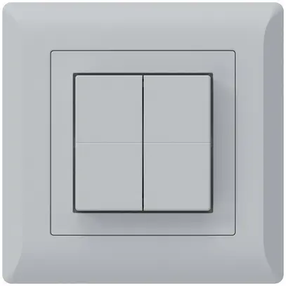 Poussoir sans fil Friends of Hue KLI, 4×, 92×92mm, autocollant, gris clair 