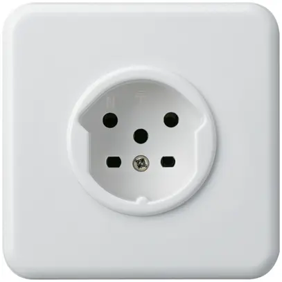 UP-Steckdose HA basico Typ 15 mit Steckklemmen weiss 