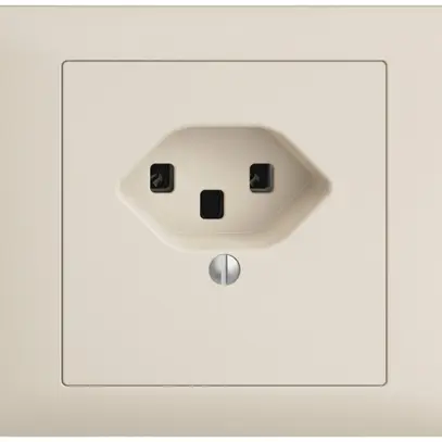 Prise INC EDIZIOdue T23 16A crema, bornes à vis 