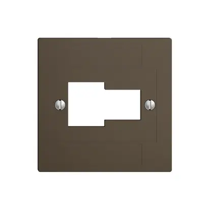 Placca frontale 1×TT,1×RJ45 coffee ITplus ITM EDIZIOdue 