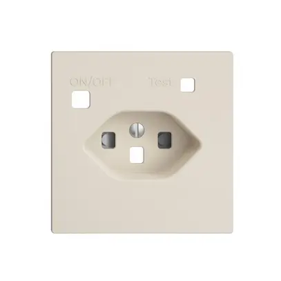 Frontset EDIZIOdue zu FI-Steckdose F, T23, shutter, crema 