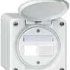 Kit di montaggio AP robusto IP55 uscita frontale per 2×R&M bianco 