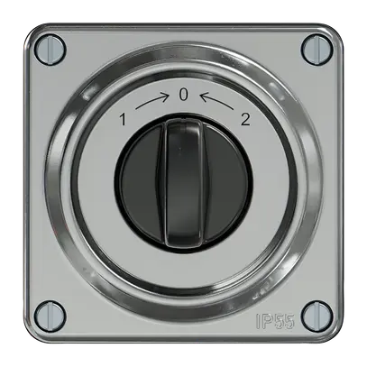 Contatto rotativo ELEMENT SNAPFIX® 1P 2C 16A 400V 1<-0->2 87×91mm all 