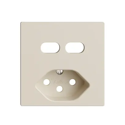 Kit di montaggio Feller EDIZIOdue per presa USB 2×tipo C + tipo 13 crema 