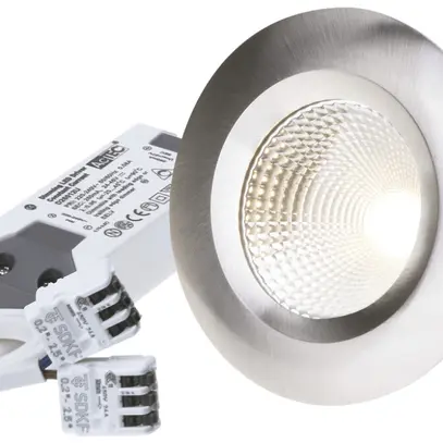 EB-LED-Spot Stato 10.5W 230V 960lm 3000K Loch-Ø80mm nickel 60° 