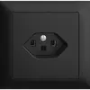 Prise INC EDIZIOdue T23 16A noir avec bornes enf. 
