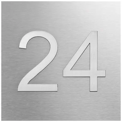 Module numéro de maison Hager elcom.modesta à deux chiffres, acier fin 