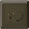 Termostato INC Hager kallysto.line, con interr.di riscald./raffred., marrone 