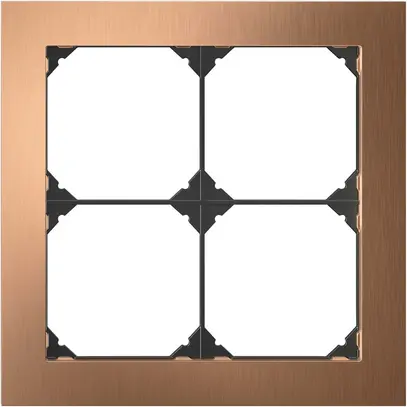 Intestazione INC EDIZIO.liv prestige SNAPFIX® 2×2 154×154mm ottone champagne 