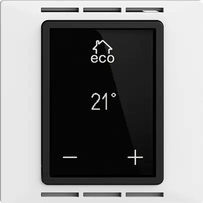 Thermostat d'ambiance ENC EDIZIOdue F blanc, avec écran, chauff.sol&conv. 