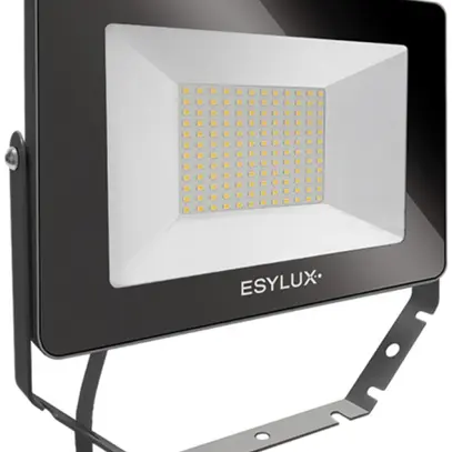 LED-Strahler ESYLUX OFL BASIC, 50W 3000K 5000lm 240×32×170mm IP65, schwarz 