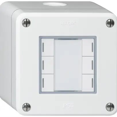 Tasto AP robusto Q KNX 6× bianco LED RGB s/e-link 