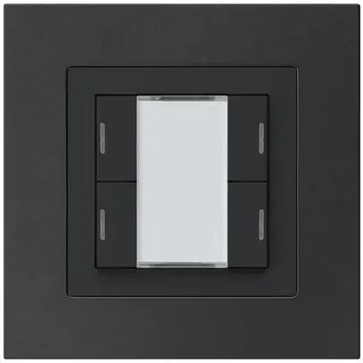 Poussoir ENC kallysto.pro KNX 4×LED RGB s/e-link noir 