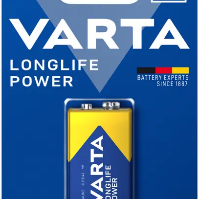Pila alcalina VARTA Longlife Power 9V blister a 1 pezzo 