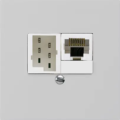 Scatola INC kallysto 1×RJ45u+1×TT83 grigio chiaro 