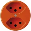 Insert pour prise ENC basico 2×type 13S orange 
