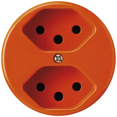 Insert pour prise ENC basico 2×type 13S orange 