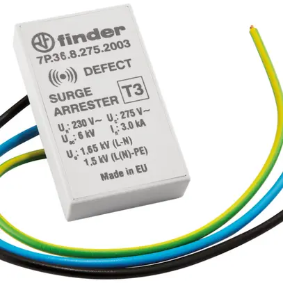 Protection surtension INC Finder SPD type 3 pour réseaux TN-S, TT monophasé 