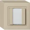 Pulsante universale AP 2×KAL con LED beige 