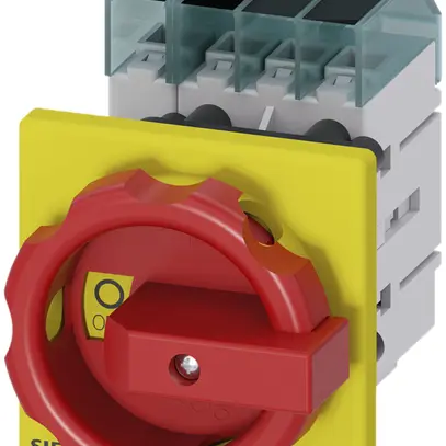 Sezionatore di carico Siemens SENTRON 3LD3 frontale 32A 3LN 66×66mm ro/gi 