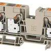 Borne de passage Weidmüller A3C PUSH IN 3×16mm² TS35 beige 