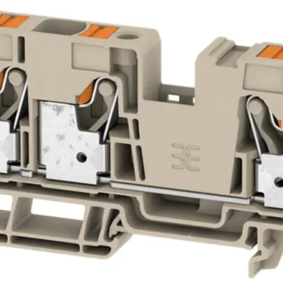 Borne de passage Weidmüller A3C PUSH IN 3×16mm² TS35 beige 