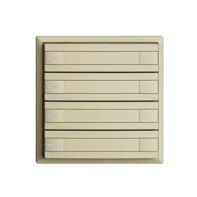 Poussoir KNX RGB EDUE, 250mW, a.LED RGB, papier, 4×poussoir, C.2×T., van 