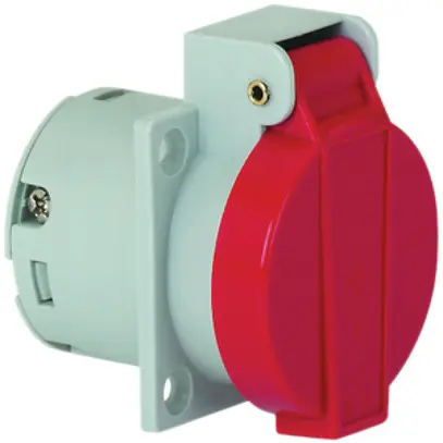 Prise INC Bals Typ25 5P 16A 400V rouge IP54 nickelé Quick C. 